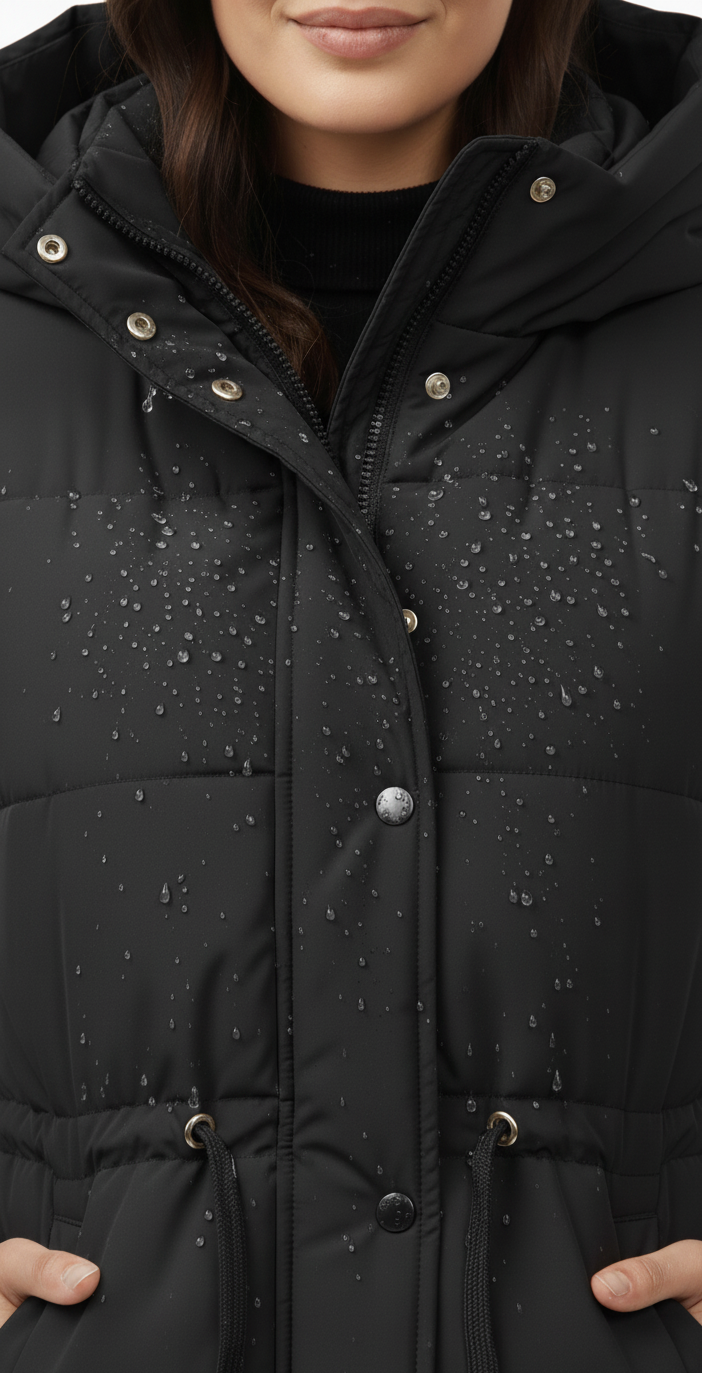 Women's Quilted Hooded Puffer Vest | Drawstring Waist