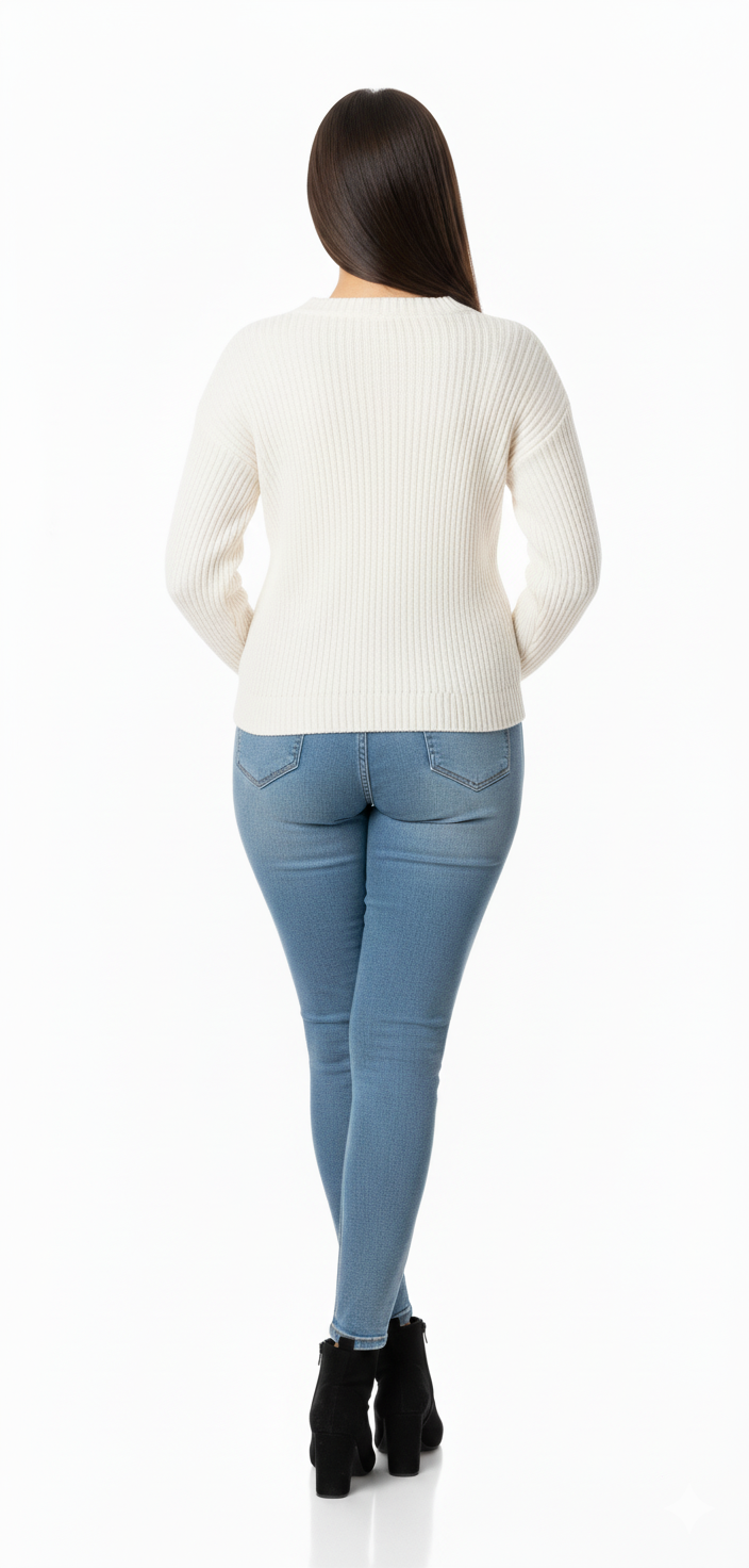 Classic Cable Knit Sweater | Crew Neck Winter Pullover