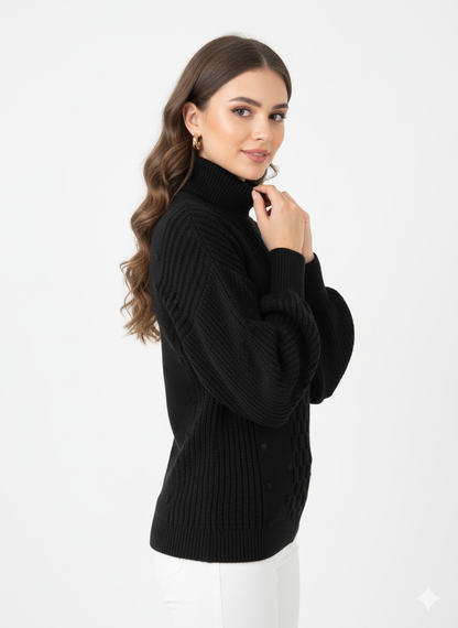 Chunky Knit Turtleneck Sweater | Cozy Women's Pullover