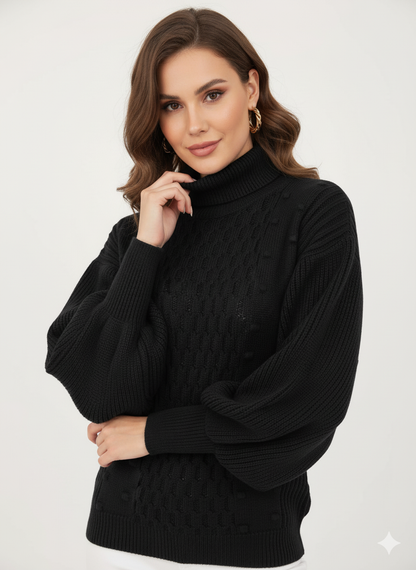 Chunky Knit Turtleneck Sweater | Cozy Women's Pullover