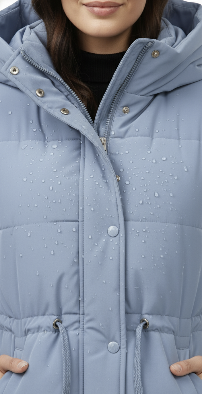 Women's Quilted Hooded Puffer Vest | Drawstring Waist