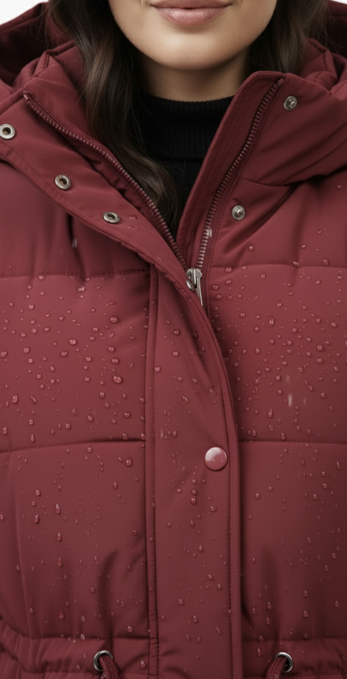 Women's Quilted Hooded Puffer Vest | Drawstring Waist